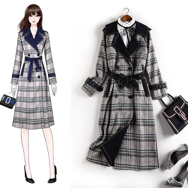 autumn wear new long thin jacket gothic trench coat fashion woman's femme 8873 oe8u, Tan;black
autumn wear new long thin jacket gothic trench coat fashion woman's femme 8873 oe8u, Tan;black