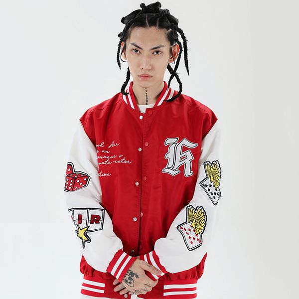 men raglan sleeve jacket hip hop streetwear embroidery jacket coat cotton harajuku winter jacket outwear, Black;brown
men raglan sleeve jacket hip hop streetwear embroidery jacket coat cotton harajuku winter jacket outwear, Black;brown