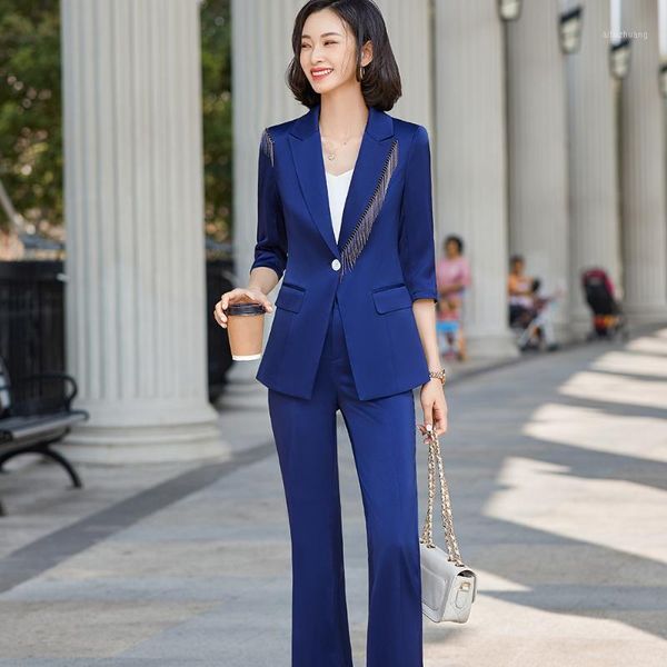 2021 spring female elegant women's pants suit yellow blazer and trouser business jacket office lady 2 pieces set plus size s-4xl1, White
2021 spring female elegant women's pants suit yellow blazer and trouser business jacket office lady 2 pieces set plus size s-4xl1, White