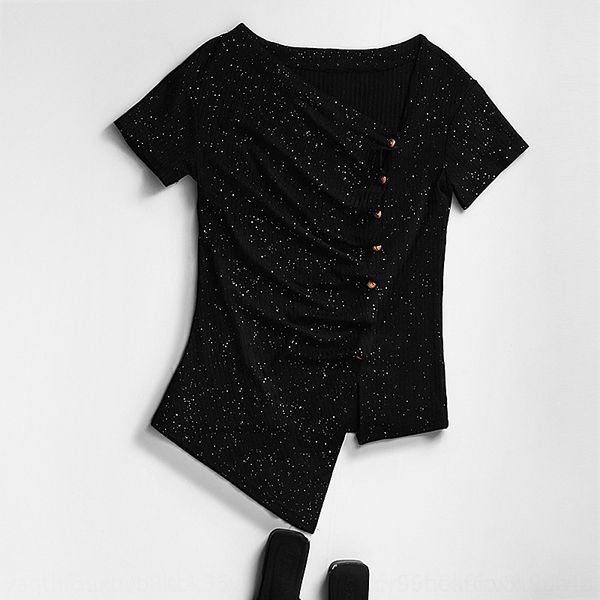 nybs7 2020 small silver dot solid bottom small sequin summer new irregular short color tshirt sleeve t-shirt women's slim f8lq3, White
nybs7 2020 small silver dot solid bottom small sequin summer new irregular short color tshirt sleeve t-shirt women's slim f8lq3, White