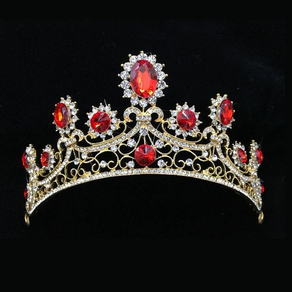 slbridal baroque style red clear rhinestones crystal bridal tiara wedding crown alloy queen princess tiara women, Golden;silver
slbridal baroque style red clear rhinestones crystal bridal tiara wedding crown alloy queen princess tiara women, Golden;silver
