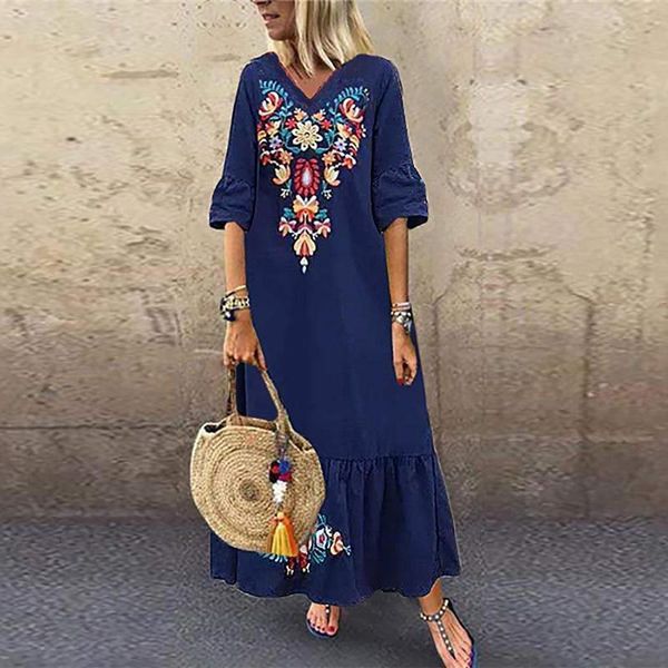 zanzea 2021 womens sundress bohemian printed maxi dress summer casual summer v neck ruffle vestidos female short sleeve floral robe, Black;gray
zanzea 2021 womens sundress bohemian printed maxi dress summer casual summer v neck ruffle vestidos female short sleeve floral robe, Black;gray