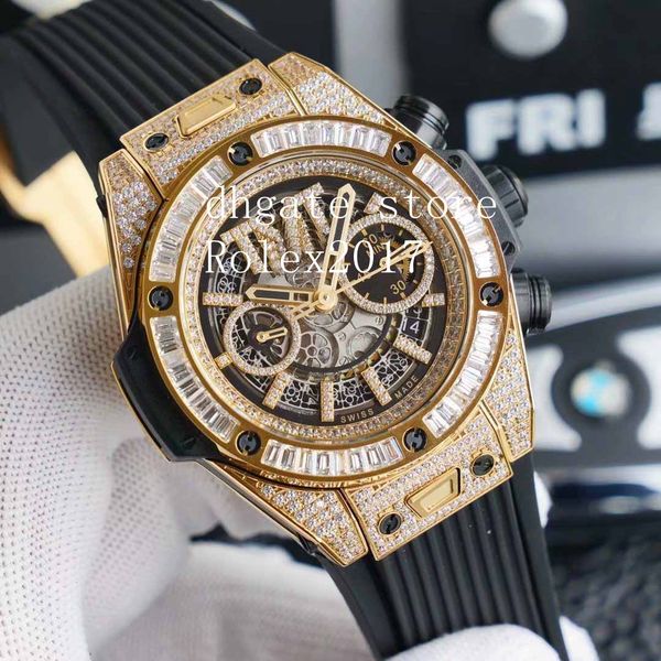 men's 46mm watch 7750 full diamond valjoux automatic movement with functional chronograph men's sport watches, Slivery;brown
men's 46mm watch 7750 full diamond valjoux automatic movement with functional chronograph men's sport watches, Slivery;brown
