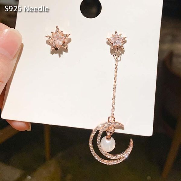 dangle & chandelier real 925 sterling silver needle long earrings for women jewelry star moon asymmetric female drop tassel
dangle & chandelier real 925 sterling silver needle long earrings for women jewelry star moon asymmetric female drop tassel