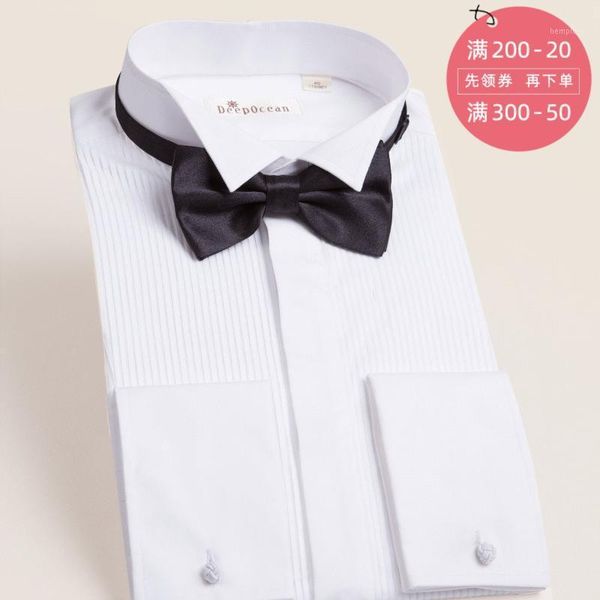 deepocean wing neck french cuff dress men long sleeve shirt men groom shirt1, White;black
deepocean wing neck french cuff dress men long sleeve shirt men groom shirt1, White;black