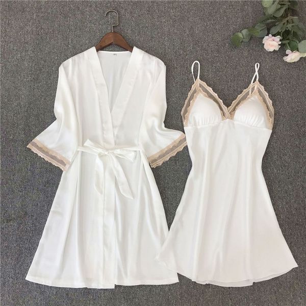 Women Kimono Bathrobe Gown White Satin 2PCS Sleep Set Bride Bridesmaid Wedding Robe Silky Nighty&Robe Suit Intimate Lingerie, 2pcs set green
Women Kimono Bathrobe Gown White Satin 2PCS Sleep Set Bride Bridesmaid Wedding Robe Silky Nighty&Robe Suit Intimate Lingerie, 2pcs set green