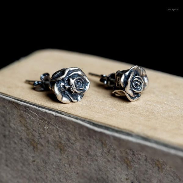 stud 925 sterling silver rose of death earrings women men vintage party wedding jewelry for girls punk1, Golden;silver
stud 925 sterling silver rose of death earrings women men vintage party wedding jewelry for girls punk1, Golden;silver