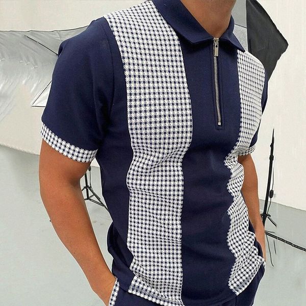 men's golf shirt other prints lattice turndown casual daily zipper patchwork short sleeve business simple fashion classic blue black b, White;black
men's golf shirt other prints lattice turndown casual daily zipper patchwork short sleeve business simple fashion classic blue black b, White;black