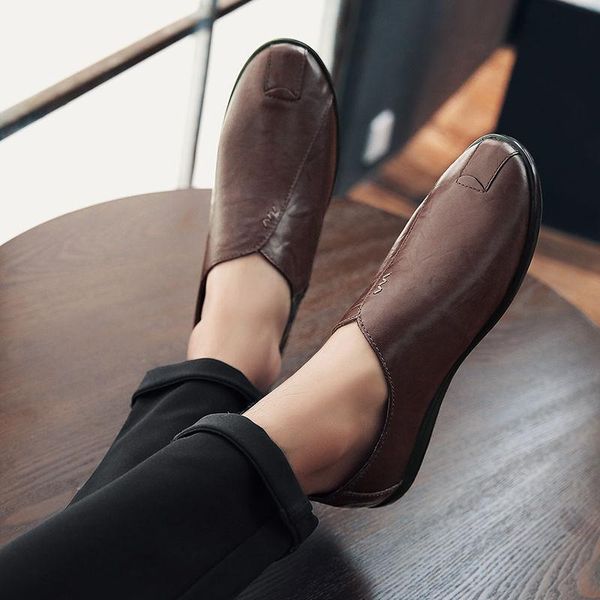 acebuy2 fashion leather soft bottom leather men's shoes breathable foot peas shoes men's lazy casual, Black
acebuy2 fashion leather soft bottom leather men's shoes breathable foot peas shoes men's lazy casual, Black