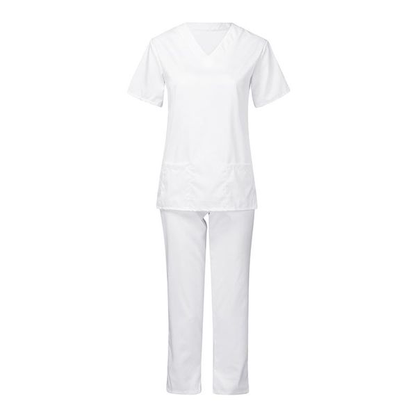 women's tracksuits style solid color pocket v-neck nursing work uniform suit for women, Gray
women's tracksuits style solid color pocket v-neck nursing work uniform suit for women, Gray