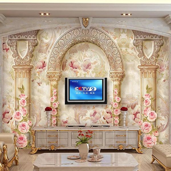 custom p wallpaper european luxurious flower roman column mural for living room sofa background wall paper for 3d wall cloth
custom p wallpaper european luxurious flower roman column mural for living room sofa background wall paper for 3d wall cloth