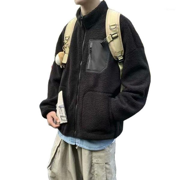 men's winter midweight fleece jacket full zip up sherpa lined fleece coat man fashion streetwear multi-pocket men clothes winter1, Black
men's winter midweight fleece jacket full zip up sherpa lined fleece coat man fashion streetwear multi-pocket men clothes winter1, Black