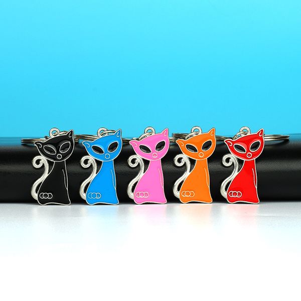 cute cat keychain for lovers alloy fashion enamel jewelry ring for bag ornament accessory valentine's day gifts keychains, Silver
cute cat keychain for lovers alloy fashion enamel jewelry ring for bag ornament accessory valentine's day gifts keychains, Silver