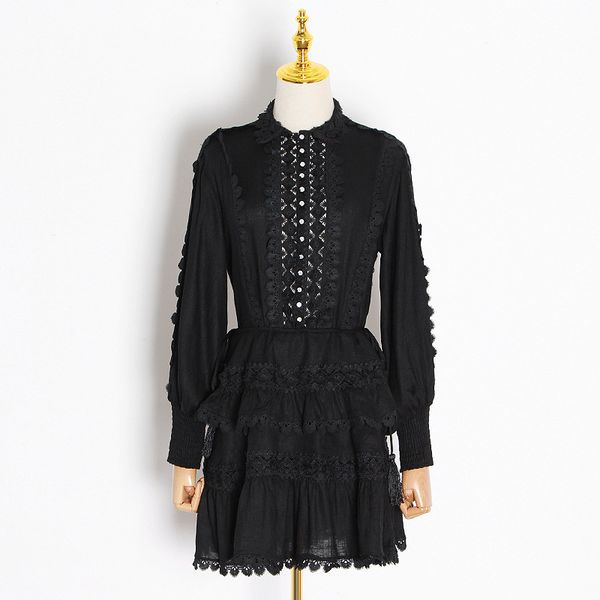 european and american fashion brand 2020 autumn new hollow lace shirt high waist ruffles skirt outfit, White
european and american fashion brand 2020 autumn new hollow lace shirt high waist ruffles skirt outfit, White