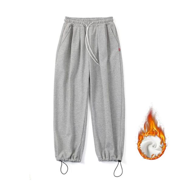 men's pants autumn plus cashmere men joggers sports loose straight leggings casual long trousers, Black
men's pants autumn plus cashmere men joggers sports loose straight leggings casual long trousers, Black