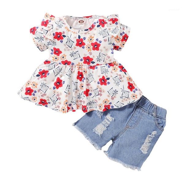 summer girl suit children casual set baby cute clothes set baby flower print + denim shorts1, White
summer girl suit children casual set baby cute clothes set baby flower print + denim shorts1, White