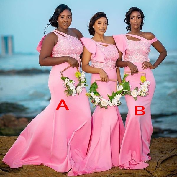 pink long bridesmaid dresses for african black girls cut out one shoulder mermaid wedding party dress women formal gown 2021, White;pink
pink long bridesmaid dresses for african black girls cut out one shoulder mermaid wedding party dress women formal gown 2021, White;pink