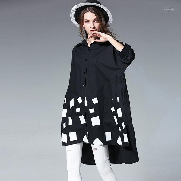 women's blouses & shirts xl-4xl plus size clothing 2021 spring geometric print cotton ladies casual long shirt 3/4 sleeve women loose a, White
women's blouses & shirts xl-4xl plus size clothing 2021 spring geometric print cotton ladies casual long shirt 3/4 sleeve women loose a, White