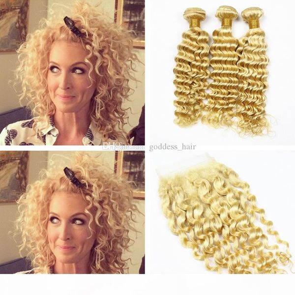 blonde #613 color hair weaves with lace closure 4pcs lot brazilian 9a deep wave human hair 3 bundles with lace closure part, Black
blonde #613 color hair weaves with lace closure 4pcs lot brazilian 9a deep wave human hair 3 bundles with lace closure part, Black
