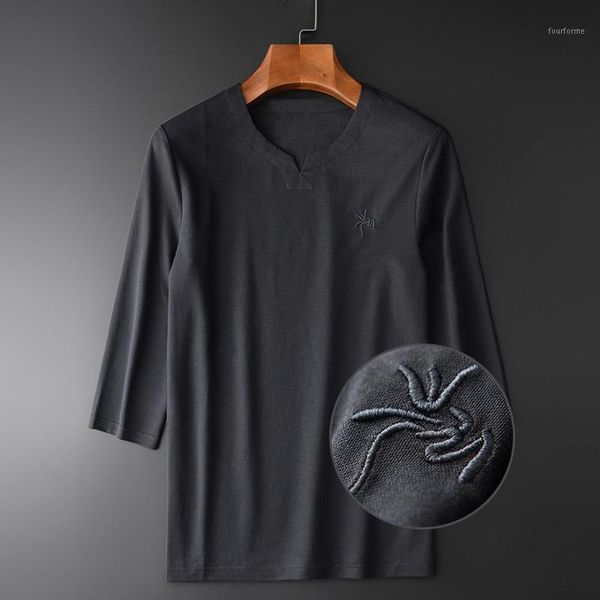 men's casual shirts men shirt luxury chinese style chest embroidery mens solid color three quarter sleeve plus size 4xl1, White;black
men's casual shirts men shirt luxury chinese style chest embroidery mens solid color three quarter sleeve plus size 4xl1, White;black