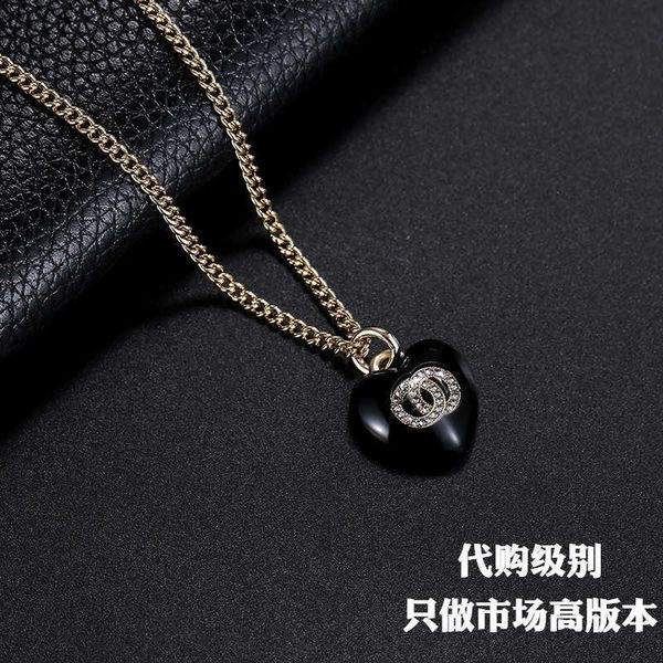 new luxury muya small fragrance spade love necklace black peach heart necklace cold wind resin neck chain, Golden
new luxury muya small fragrance spade love necklace black peach heart necklace cold wind resin neck chain, Golden