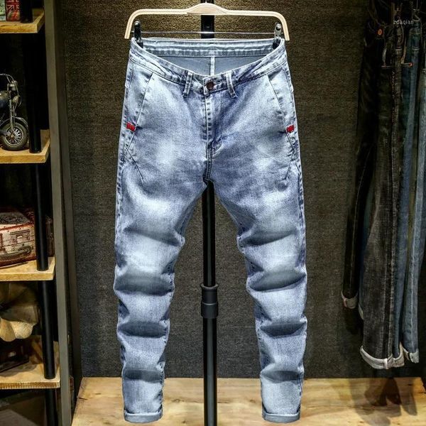 men's jeans spring autumn men casual flim denim pants stretch pencil skinny trousers fashion streetwear1, Blue
men's jeans spring autumn men casual flim denim pants stretch pencil skinny trousers fashion streetwear1, Blue