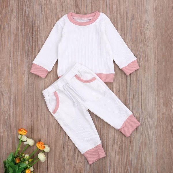 0-4y 2021 autumn winter homewear kids girls boys white striped trim patchwork knit long sleeve pullover long pants sets
0-4y 2021 autumn winter homewear kids girls boys white striped trim patchwork knit long sleeve pullover long pants sets