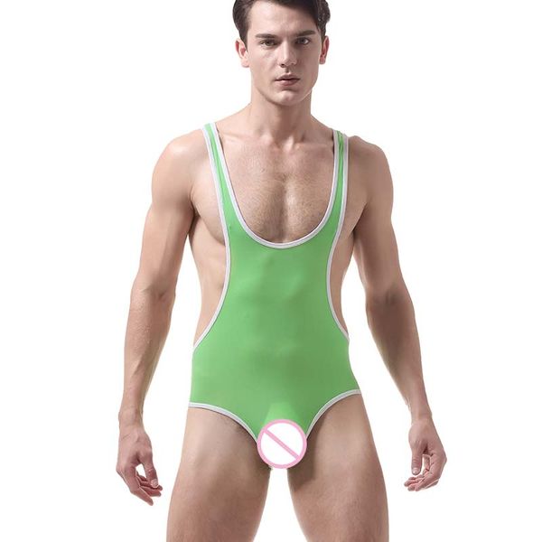 3Pieces/Lot Ultra-thin Sexy Mens Siamese Tight Bodysuit Smooth Ice Silk Bodybuilding Wrestling Suit Bodysuits Men Undershirt, Beige
3Pieces/Lot Ultra-thin Sexy Mens Siamese Tight Bodysuit Smooth Ice Silk Bodybuilding Wrestling Suit Bodysuits Men Undershirt, Beige