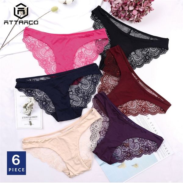 attraco women's lace edge underwear string panties tanga thong briefs cotton crotch 6 pack breathable transparent tempting sale 201112, Black;pink
attraco women's lace edge underwear string panties tanga thong briefs cotton crotch 6 pack breathable transparent tempting sale 201112, Black;pink