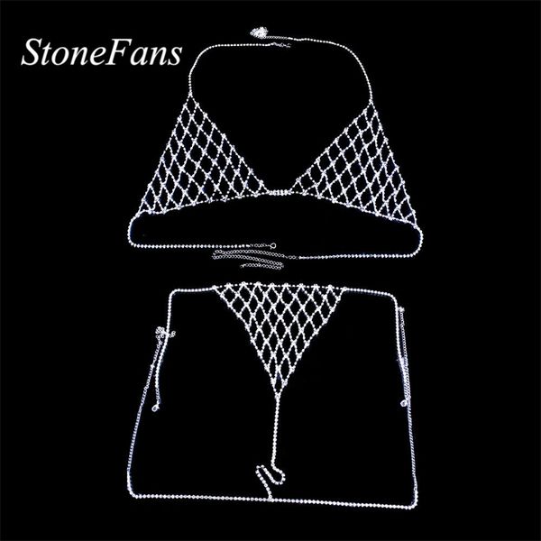 stonefans mesh rhinestone lingerie jewelry body chain for women bikini jewelry crystal body harness chain bra and panties t200508, Silver
stonefans mesh rhinestone lingerie jewelry body chain for women bikini jewelry crystal body harness chain bra and panties t200508, Silver