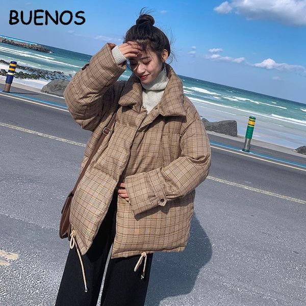 buenos 2020 new down cotton jacket female short paragraph korean loose bread clothes plaid parka thick warm winter coat women, Black
buenos 2020 new down cotton jacket female short paragraph korean loose bread clothes plaid parka thick warm winter coat women, Black