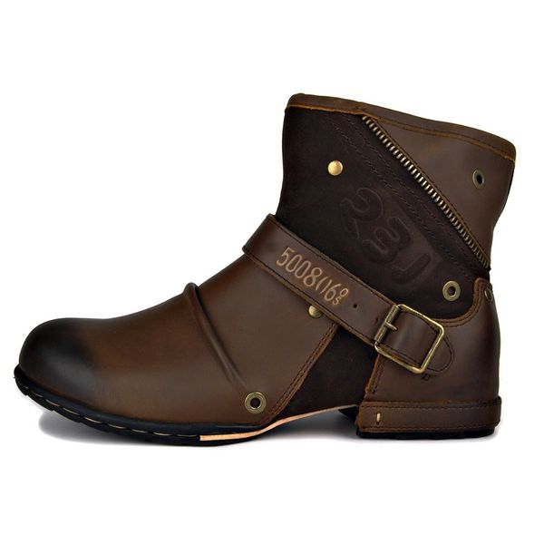 2021 new men vintage combat filled with winter leather boots dwaterproof water zip yzwb, Black 
2021 new men vintage combat filled with winter leather boots dwaterproof water zip yzwb, Black