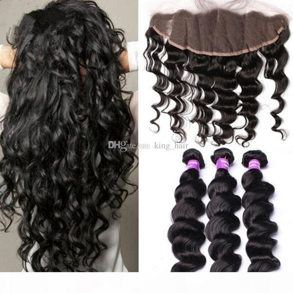 8a brazilian loose wave human hair with lace frontal middle three part ear to ear lace frontal closure with bundles, Black
8a brazilian loose wave human hair with lace frontal middle three part ear to ear lace frontal closure with bundles, Black
