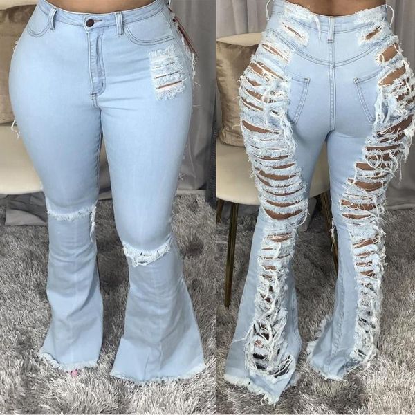 ripped jeans for women super stretchy jeans women's washed mid waist skinny flared pants bar nightclub fashion streetwear, Blue
ripped jeans for women super stretchy jeans women's washed mid waist skinny flared pants bar nightclub fashion streetwear, Blue