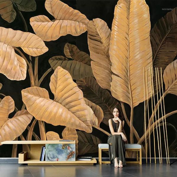 wallpapers drop custom 3d mural southeast asia style banana leaf background wall golden leaves wallpaper sofa paper1
wallpapers drop custom 3d mural southeast asia style banana leaf background wall golden leaves wallpaper sofa paper1