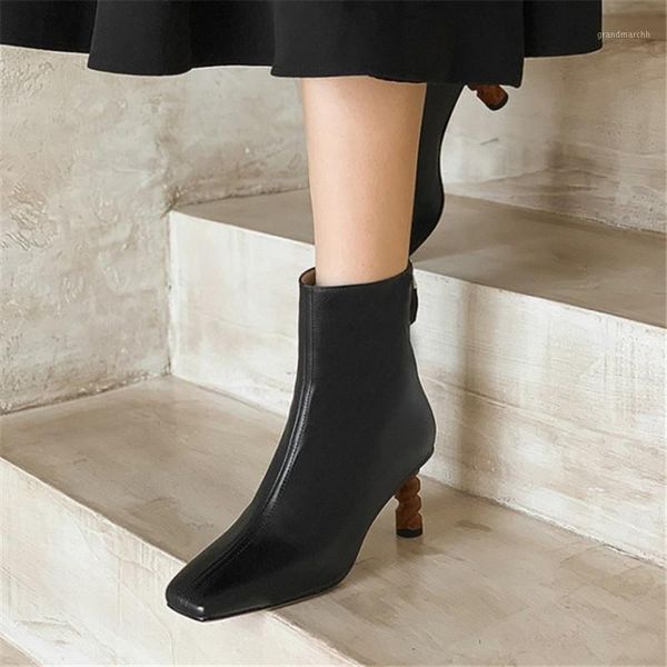 boots pxelena fashion 2021 autumn winter lady genuine leather ankle strange high heels shoes women dress party date short boots1, Black
boots pxelena fashion 2021 autumn winter lady genuine leather ankle strange high heels shoes women dress party date short boots1, Black