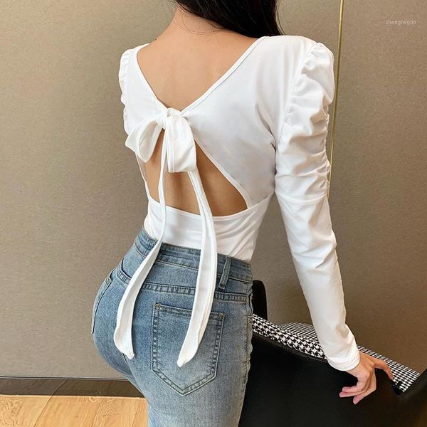 whzhm white blouse bow women lacing up long petal sleeve black backless hollow out v-neck skinny feminina ladies shirt 1
whzhm white blouse bow women lacing up long petal sleeve black backless hollow out v-neck skinny feminina ladies shirt 1