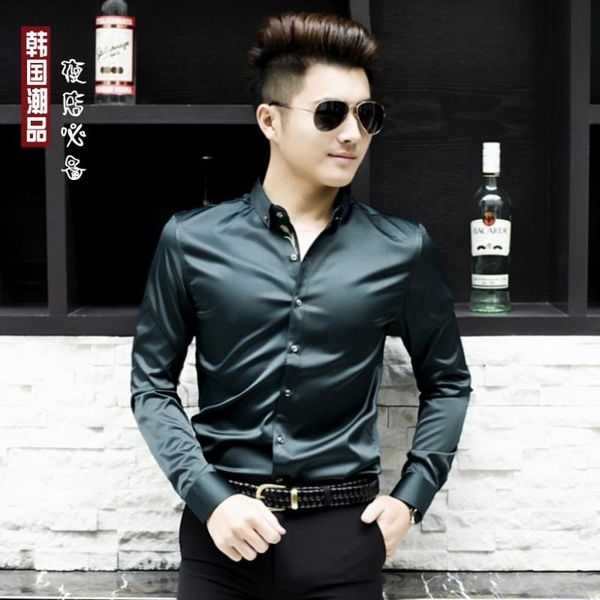 s-xxxl 2021 new men's clothing male slim shirts embroidered casual male long-sleeve shirt white plus size singer costumes, White;black
s-xxxl 2021 new men's clothing male slim shirts embroidered casual male long-sleeve shirt white plus size singer costumes, White;black