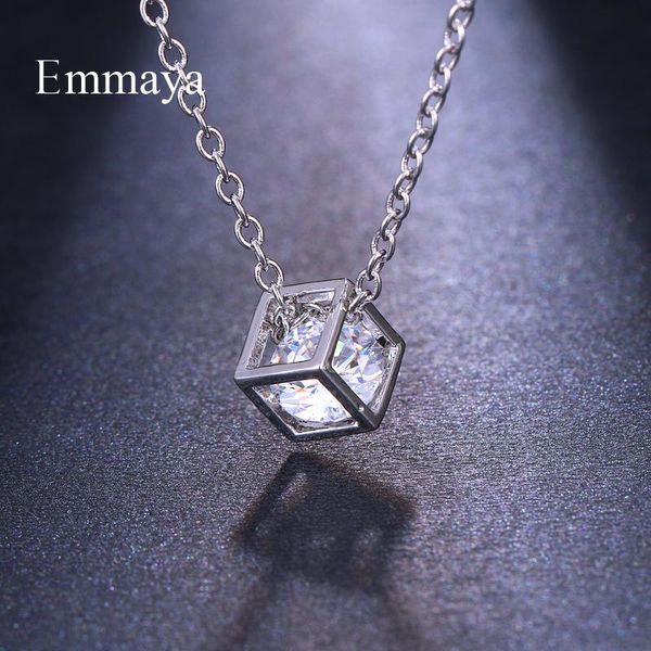 pendant necklaces emmaya arrival for women delicate necklace small box filled with transparent tiny zirconia jewelry fashion statement, Silver
pendant necklaces emmaya arrival for women delicate necklace small box filled with transparent tiny zirconia jewelry fashion statement, Silver