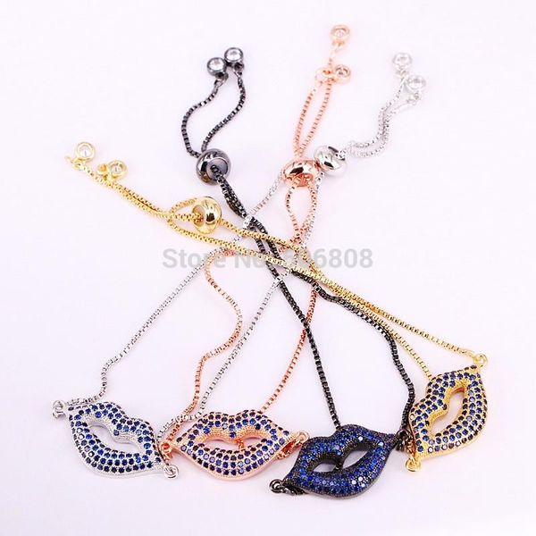 6pcs zyz-b5647 dark blue cz zircon crystal bracelet adjustable chain lips design charm bracelets & bangles women, Golden;silver
6pcs zyz-b5647 dark blue cz zircon crystal bracelet adjustable chain lips design charm bracelets & bangles women, Golden;silver