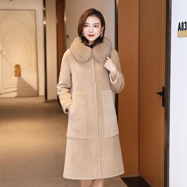 jacket vintage long sheep shearing women winter natural collar real coat female 100% wool jackets fur hiver 9909, Black
jacket vintage long sheep shearing women winter natural collar real coat female 100% wool jackets fur hiver 9909, Black