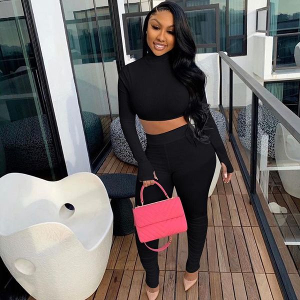 women's tracksuits 2pcs sportswear long sleeve solid color high collar elastic crop with thumb hole tight-fitting pant outfit, Gray
women's tracksuits 2pcs sportswear long sleeve solid color high collar elastic crop with thumb hole tight-fitting pant outfit, Gray