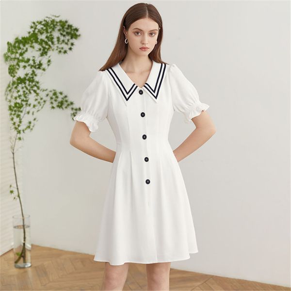 2021 new new summer navy collar college striped style lace single-breasted waist slimming temperament dressed woman wnwe, Black;gray
2021 new new summer navy collar college striped style lace single-breasted waist slimming temperament dressed woman wnwe, Black;gray