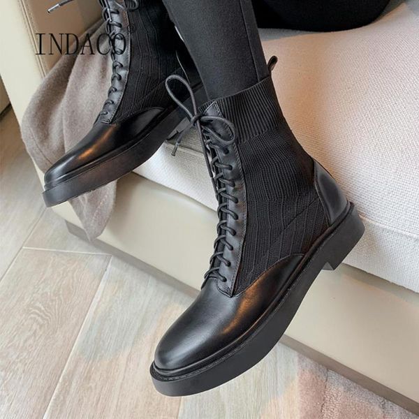 women winter boots patchwork leather ankle boots lace up female shoes autumn botines mujer, Black
women winter boots patchwork leather ankle boots lace up female shoes autumn botines mujer, Black