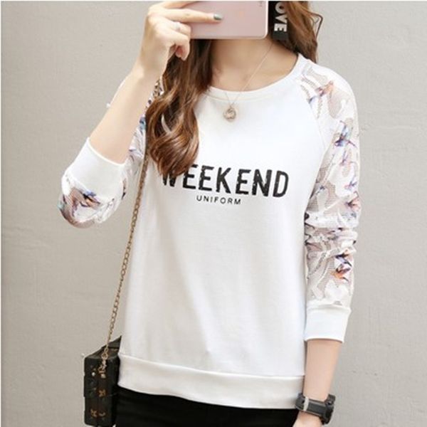 oviw3 korean new autumn long for sleeve with wear women's round neck t-shirt and bottom and t-shirt loose bf96r, White
oviw3 korean new autumn long for sleeve with wear women's round neck t-shirt and bottom and t-shirt loose bf96r, White
