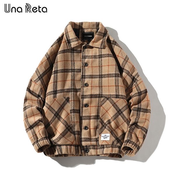 una reta jacket men autumn casual new woolen plaid coat jackets man hip hop mens vintage single breasted outerwear streetwear lj201013, Black;brown
una reta jacket men autumn casual new woolen plaid coat jackets man hip hop mens vintage single breasted outerwear streetwear lj201013, Black;brown