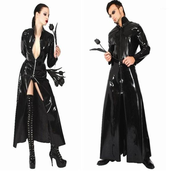 fashion plus size vinyl clubwear balck pvc faux leather long sleeves gothic long coat for men women pu leather coat trench1, Black
fashion plus size vinyl clubwear balck pvc faux leather long sleeves gothic long coat for men women pu leather coat trench1, Black