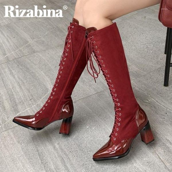 boots rizabina women knee high real leather patchwork zipper winter shoes fashion cool long size 33-401, Black
boots rizabina women knee high real leather patchwork zipper winter shoes fashion cool long size 33-401, Black