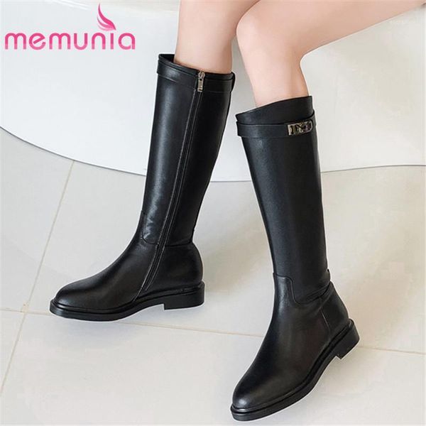 memunia 2020 genuine leather shoes women knee high boots round toe zip buckle motorcycle boots autumn winter shoes woman1, Black
memunia 2020 genuine leather shoes women knee high boots round toe zip buckle motorcycle boots autumn winter shoes woman1, Black