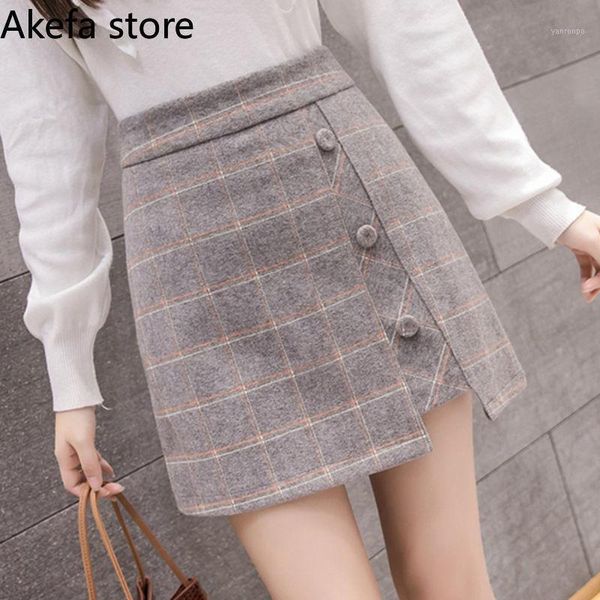 skirts women woolen plaid winter mini irregular stitching skirt button wrap hip new arrival all-match elegant female trendy, Black
skirts women woolen plaid winter mini irregular stitching skirt button wrap hip new arrival all-match elegant female trendy, Black